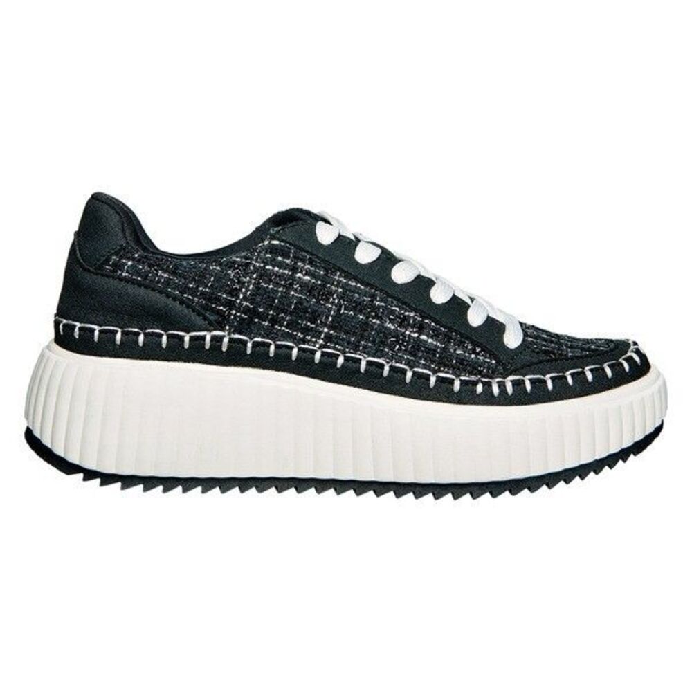 Women's Platform Sneakers Black Lace-Up Textured Design NEW in Box US Size 10